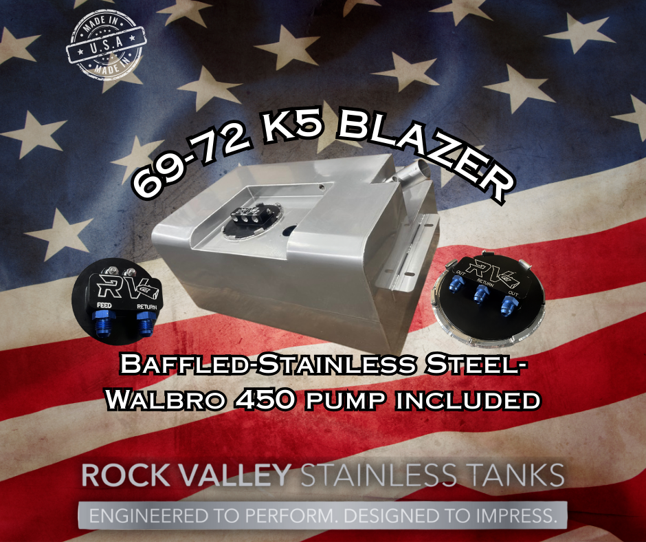 69-72 K5 Blazer EFI Stainless Gas Tank – Rock Valley Stainless Tanks