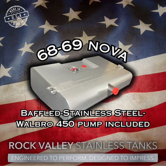 68-69 Chevy Nova Mintub/EFI Stainless Gas Tank