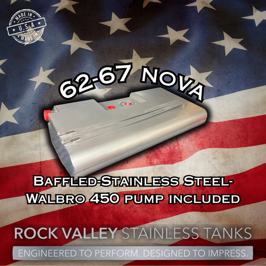62-67 Chevy Nova II MiniTub/EFI Stainless Gas Tank