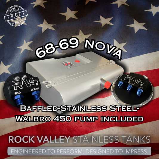 68-69 Chevy Nova Mintub/EFI Stainless Gas Tank