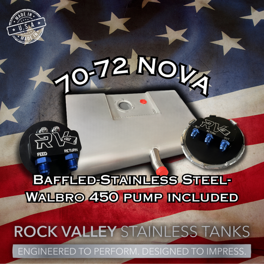 70-72 Chevy Nova Minitub/EFI Stainless Gas Tank